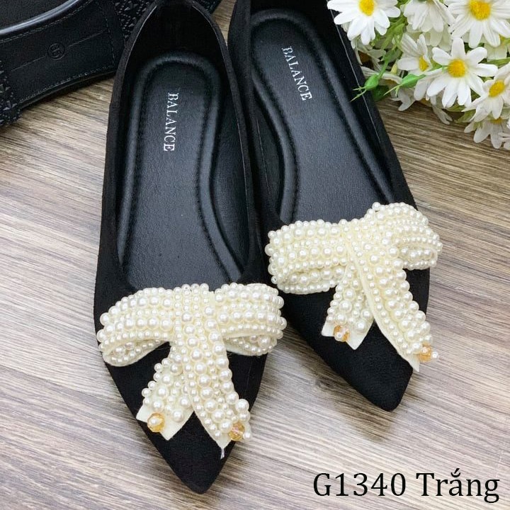 GIÀY BUPPE NƠ ĐÍNH HẠT   G1340